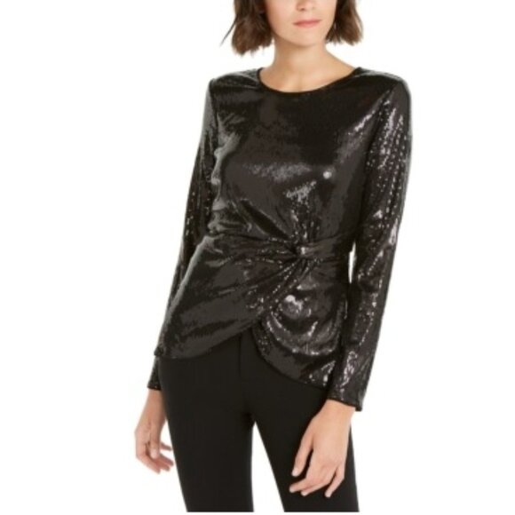 Inc Twisted Sequined Blouse - Picture 1 of 6